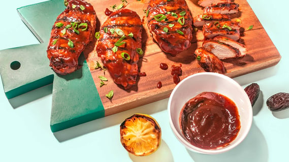 Medjool Date Infused BBQ'd Chicken