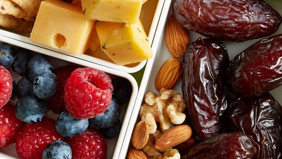 medjool date fruit nut and cheese plate