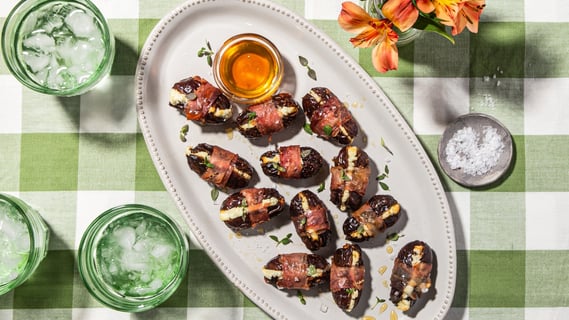 Prosciutto Wrapped Dates with Goat Cheese