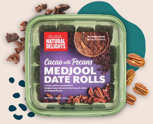 Natural Delights Cacao with Pecans Medjool Date Rolls